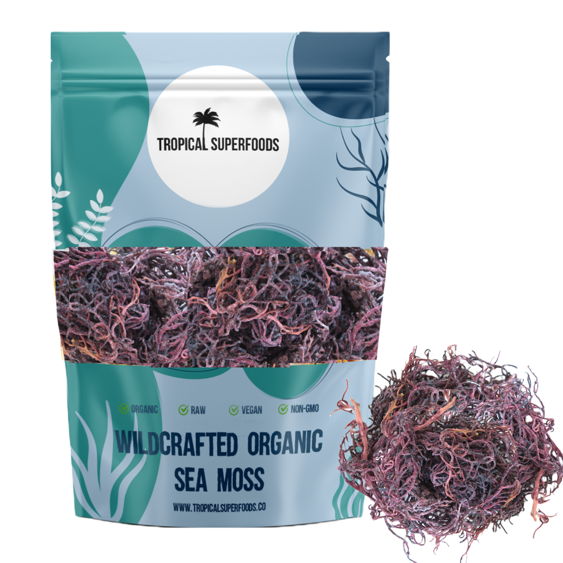 Wildcrafted Sea Moss Full Spectrum Multicolored (Purple)